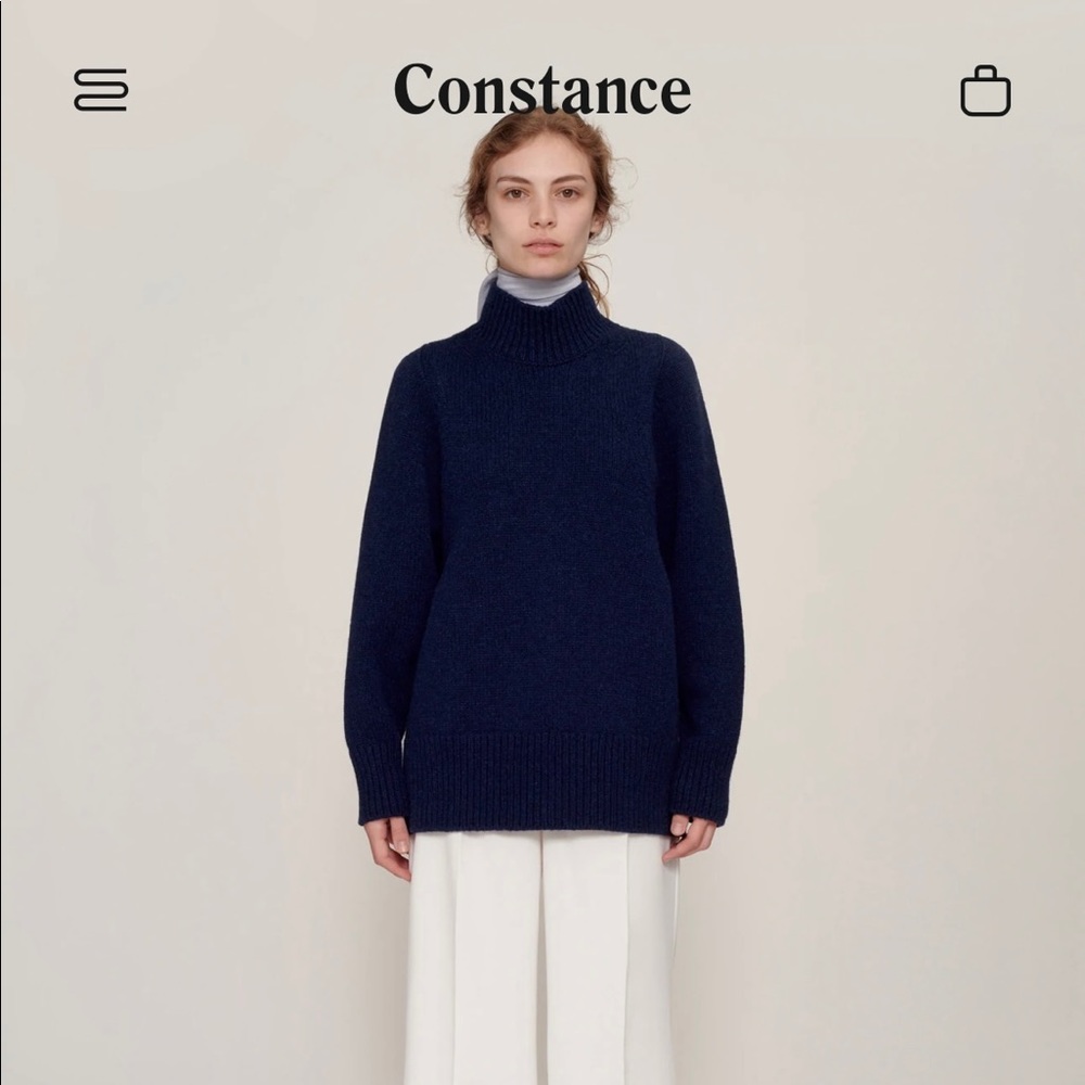Studio Constance Mock Sweater | Navy XS
